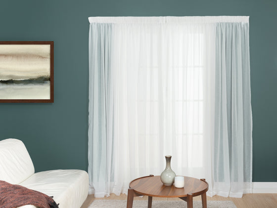 Awaroa Sheer Curtains - Porcelain