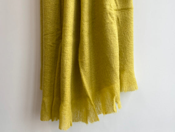 Lafayette Wool Blend Throw - Mustard