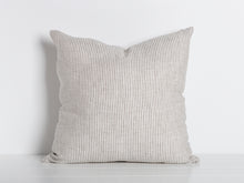  Maia Linen Filled Cushion - Grey Stripe