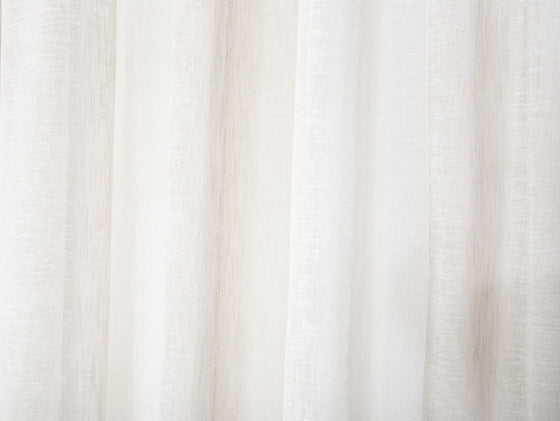 Raglan Stripe Sheer Curtains - Linen