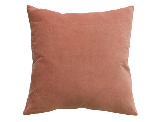 Majestic Velvet-Linen Muted Coral Filled Cushion