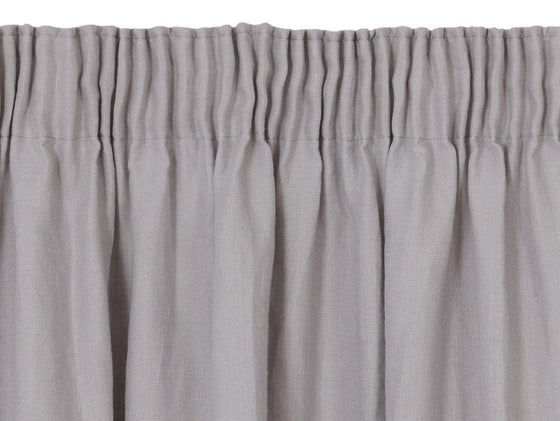 Linen Lined Silver Pencil Pleat Curtains - Harvey Furnishings